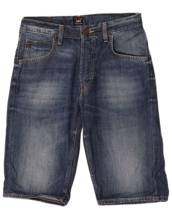 Pantaloncini di jeans da uomo Lee W28 piccoli in cotone blu