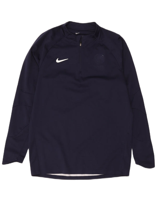 Nike Mens Inter Milan Graphic Pulover Trenirka Top Large Navy Blue
