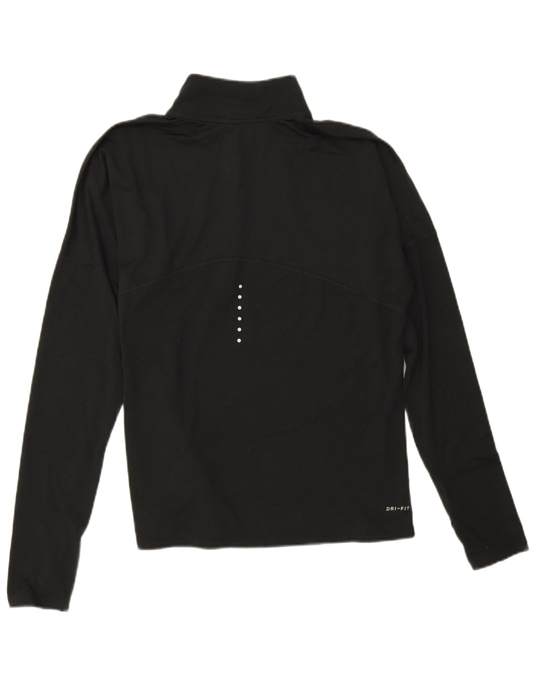 Nike Womens Dri Fit Zip Neck Pullover Tracksuit Top UK 14 Medium Black
