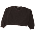 Zara Γυναικεία φούτερ μεγάλης κλίμακας Crop Jumper UK 14 Large Μαύρο