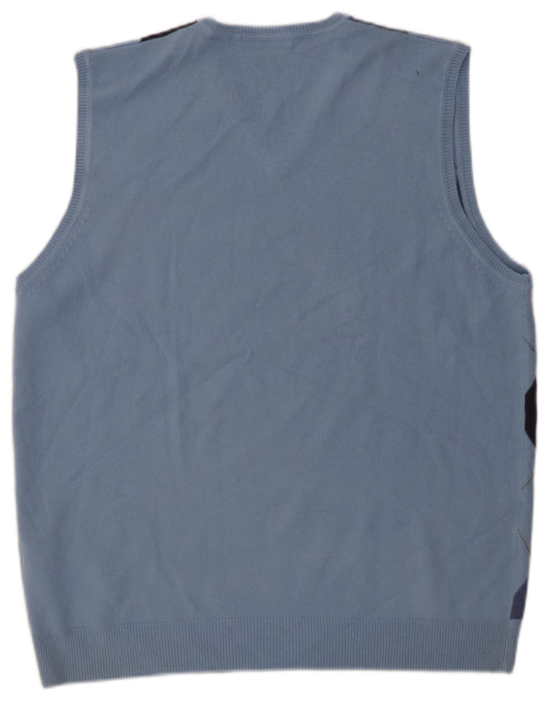 Marks & Spencer Mens Autograph Vest Tank Top Large Blue Argyle/Diamond