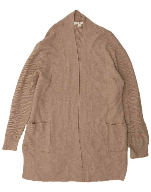 Marks & Spencer Damski sweter rozpinany o przedłużonym fasonie, UK 18 XL, beżowy