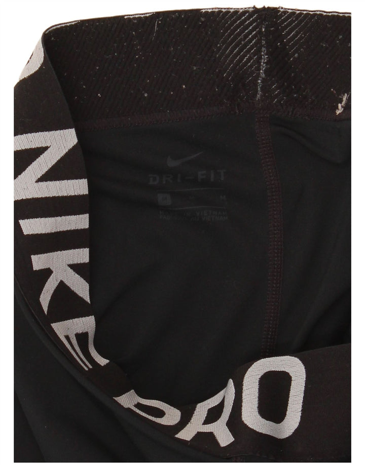 Nike Womens Dri Fit Graphic Leggings UK 14 Medium  Black