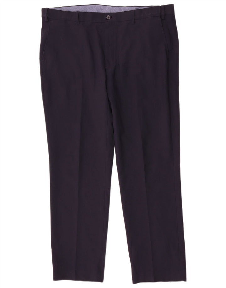 Marks & Spencer Pantalon de costume droit pour homme W40 L31 Bleu marine