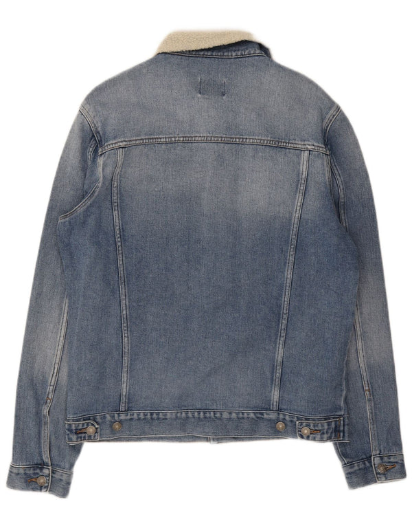 Lee Mens Riders Denim Jacket UK 40 Large Blue Colourblock Cotton