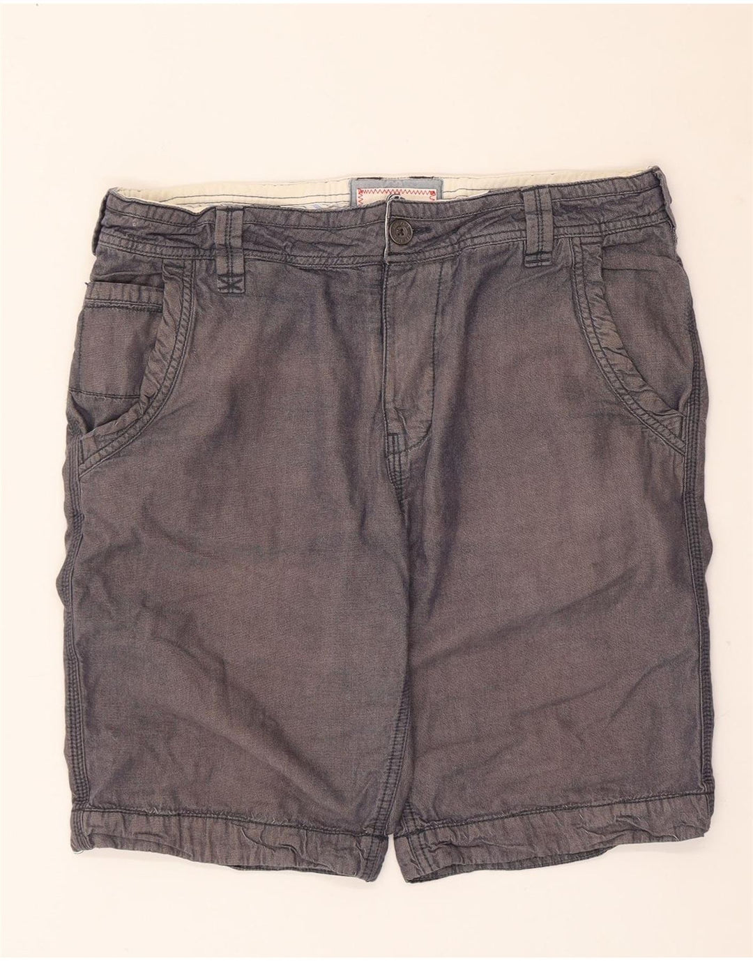 Fat Face Mens Chino Shorts W34 Large Grey Cotton