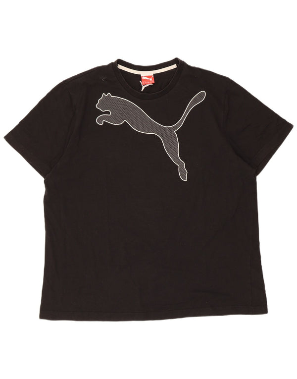 Puma T-shirt graphique pour homme 2XL Noir Coton