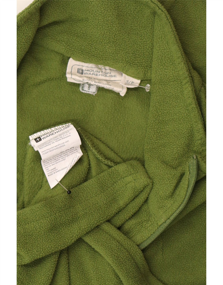 Mountain Warehouse Mens Zip Neck Fleece Jumper Small Green Polyester