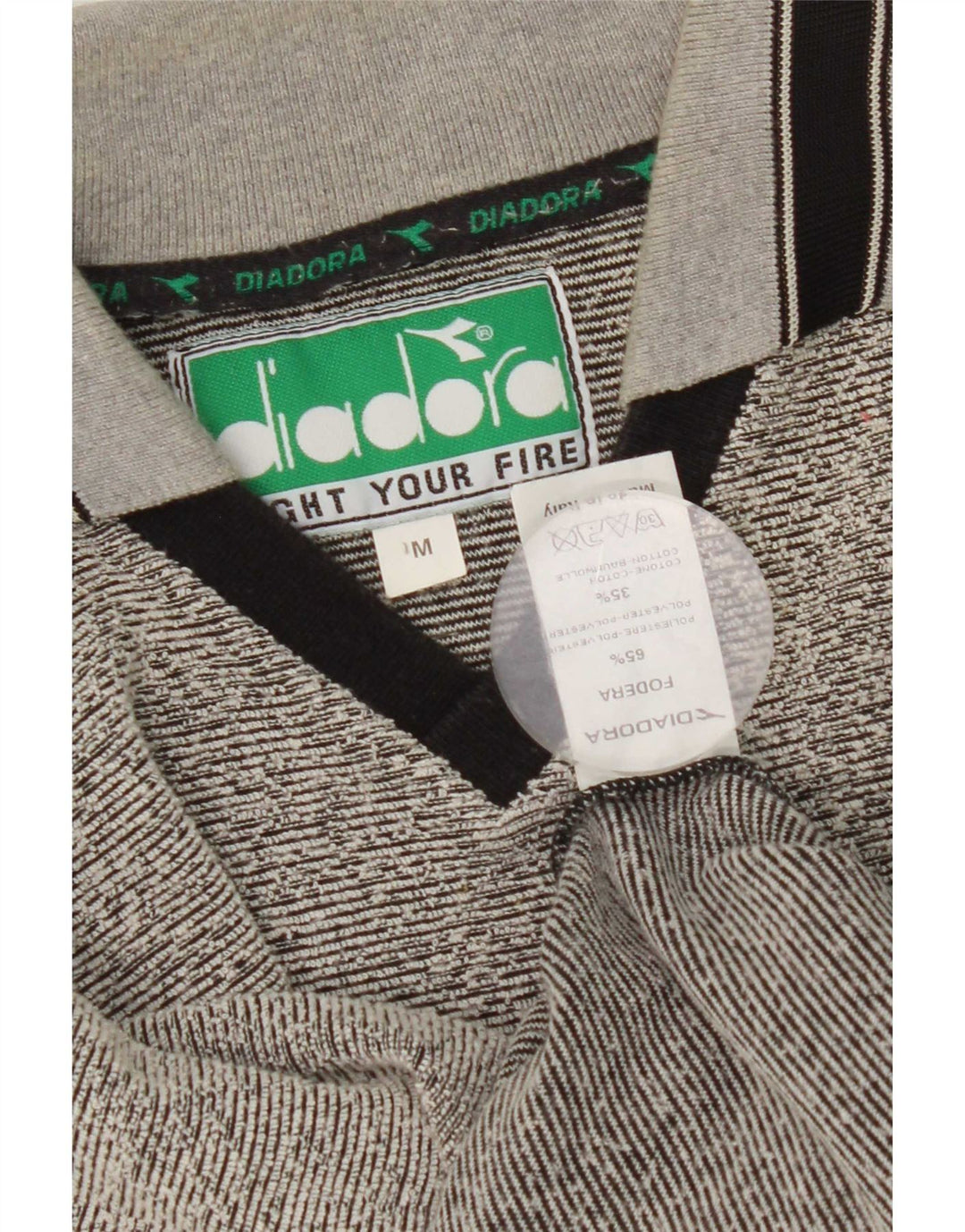 Diadora muška polo majica srednje sivi prugasti poliester