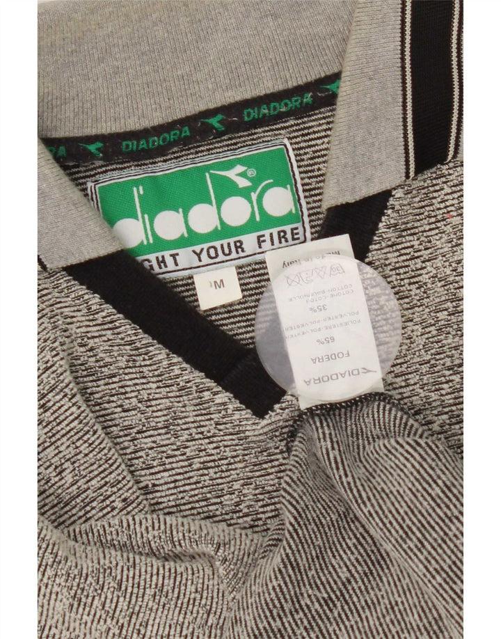 Diadora muška polo majica srednje sivi prugasti poliester