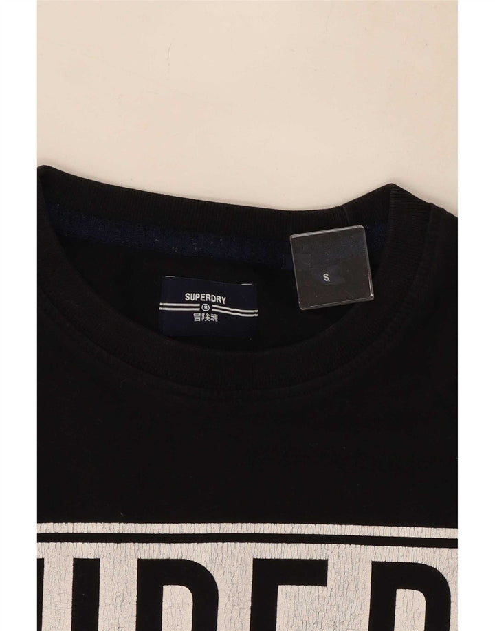 Superdry Hombre Camiseta Gráfica Top Small Negro Colorblock