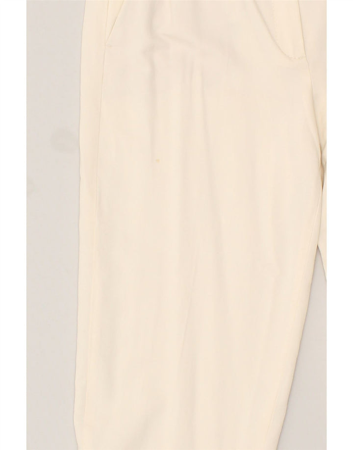MASSIMO DUTTI Womens Slim Cropped Trousers EU 36 Small W25 L24  Off White | Vintage Massimo Dutti | Thrift | Second-Hand Massimo Dutti | Used Clothing | Messina Hembry 