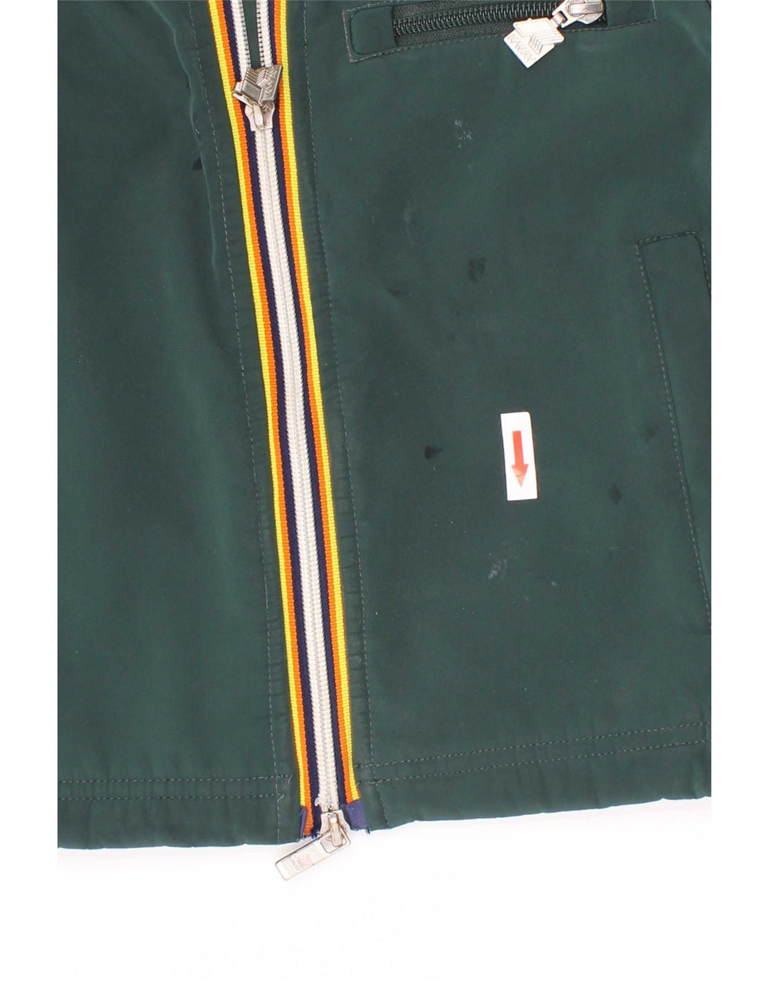 Jaqueta corta-vento com capuz K-Way Boys 4-5 anos poliéster verde