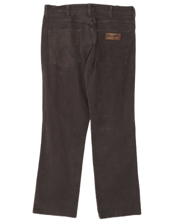 Wrangler Mens Arizona Stretch Straight Jeans W33 L30 Grey Cotton