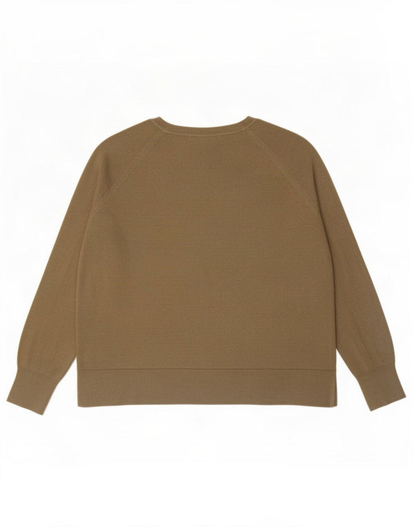 Damski sweter z okrągłym dekoltem Zara UK 16, duża wiskoza khaki