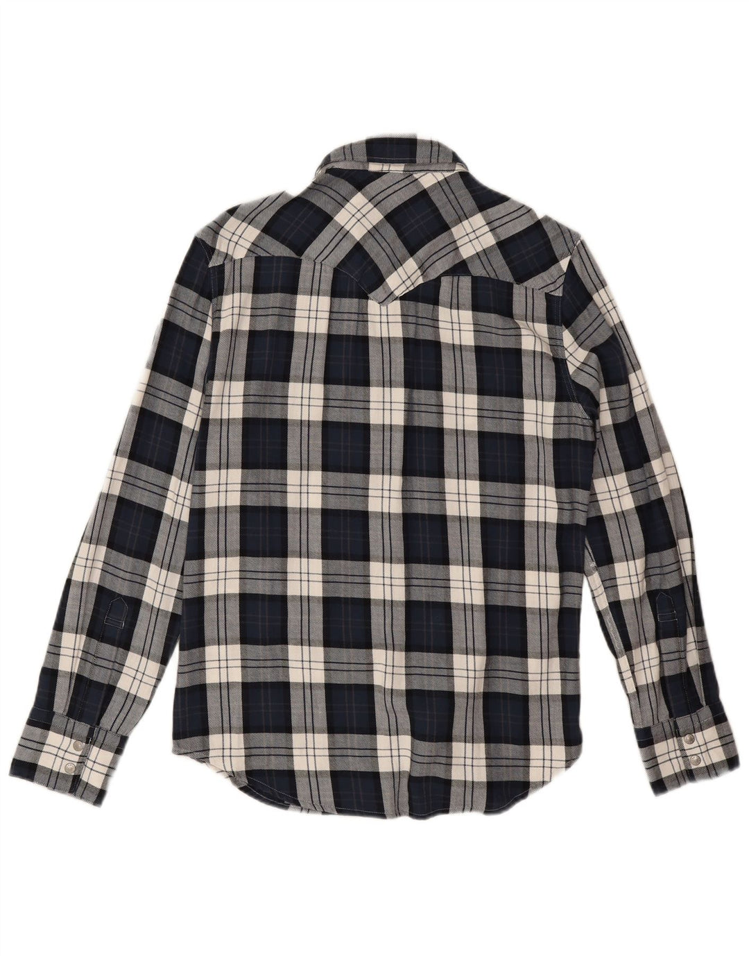 Levi's Mens Standard Flannel Shirt Small Navy Blue Check Cotton