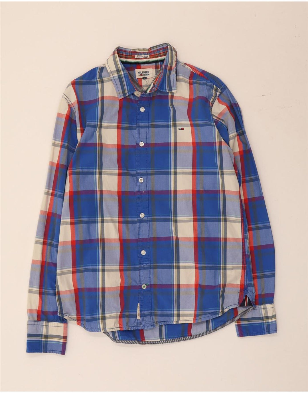 Cămașă pentru bărbați Tommy Hilfiger, mare, albastru, din bumbac