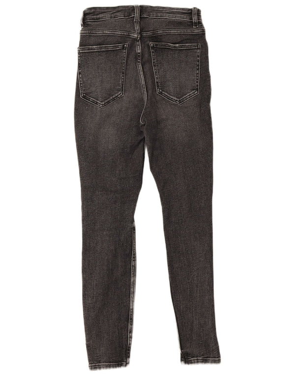 Zara Jeans Ajustados Desgastados para Mujer EU 38 Small W28 L27 Algodón Gris