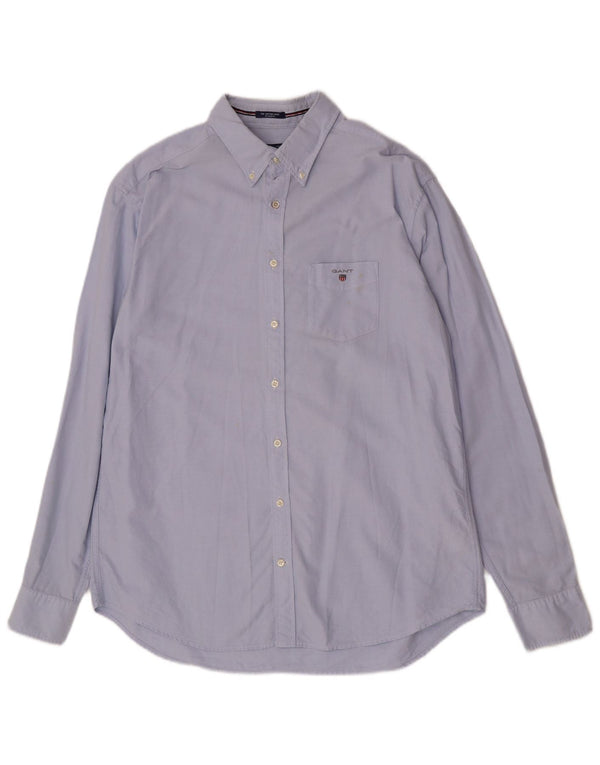 Gant Mens Regular Fit Shirt Size 17 1/2 XL Blue Cotton