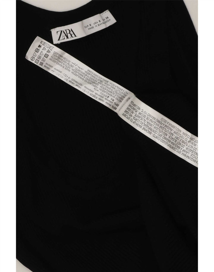 Женский жилет Zara UK 8, маленький, черный, полиэстер