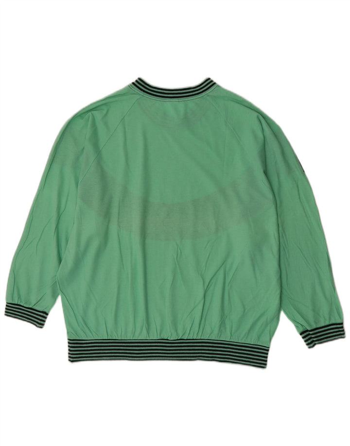 Huber Womens Sweatshirt Jumper EU 40 Medium Green Colourblock Retro