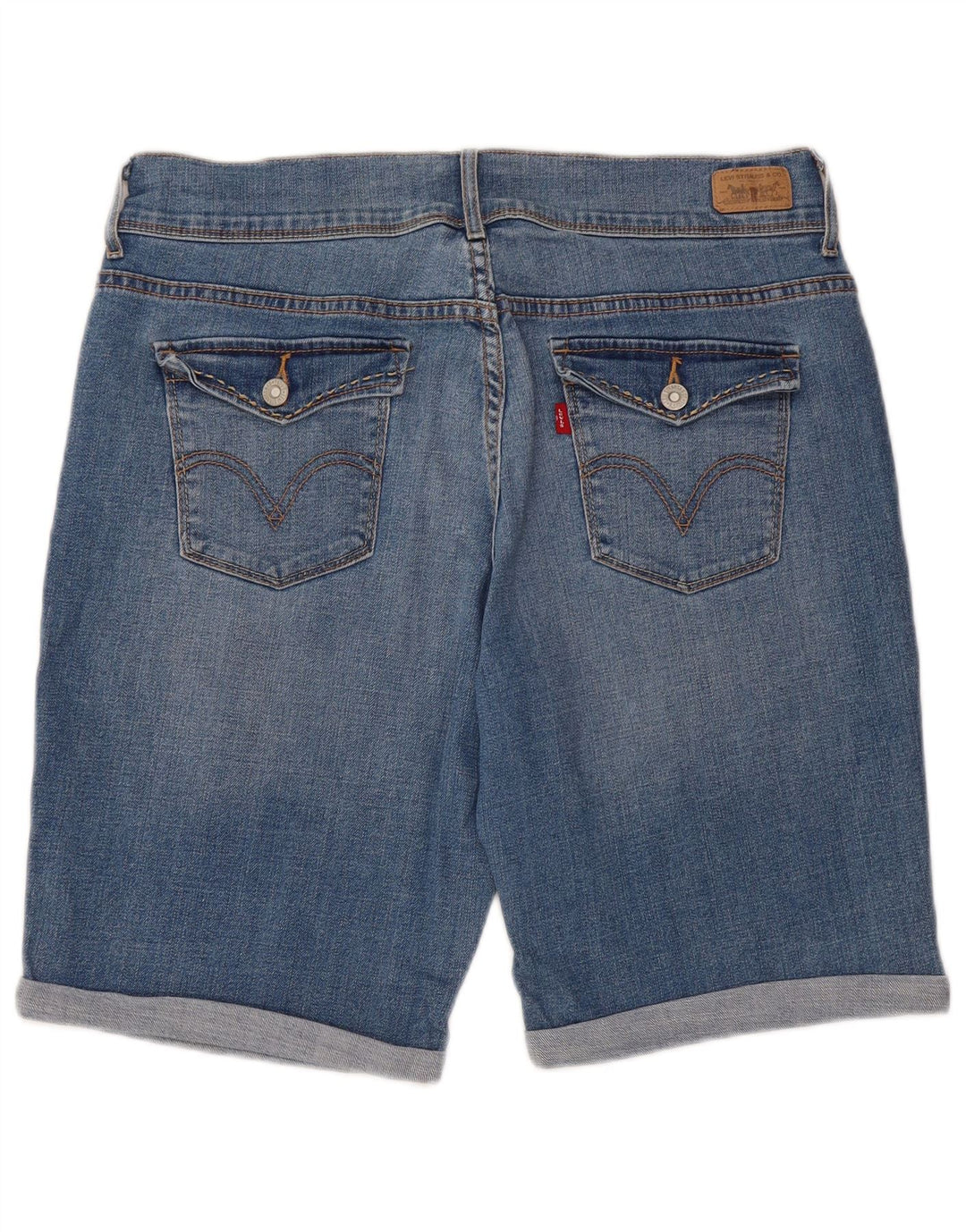 LEVI'S Womens 515 Denim Bermuda Shorts W32 Large Blue