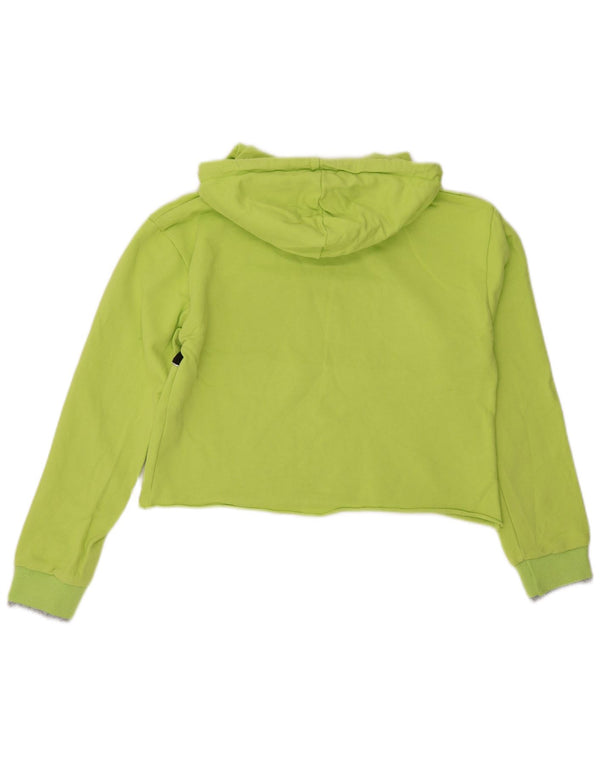 Pulover Pyrex pentru femei Crop Graphic Hoodie UK 14 Medium Green Colorblock