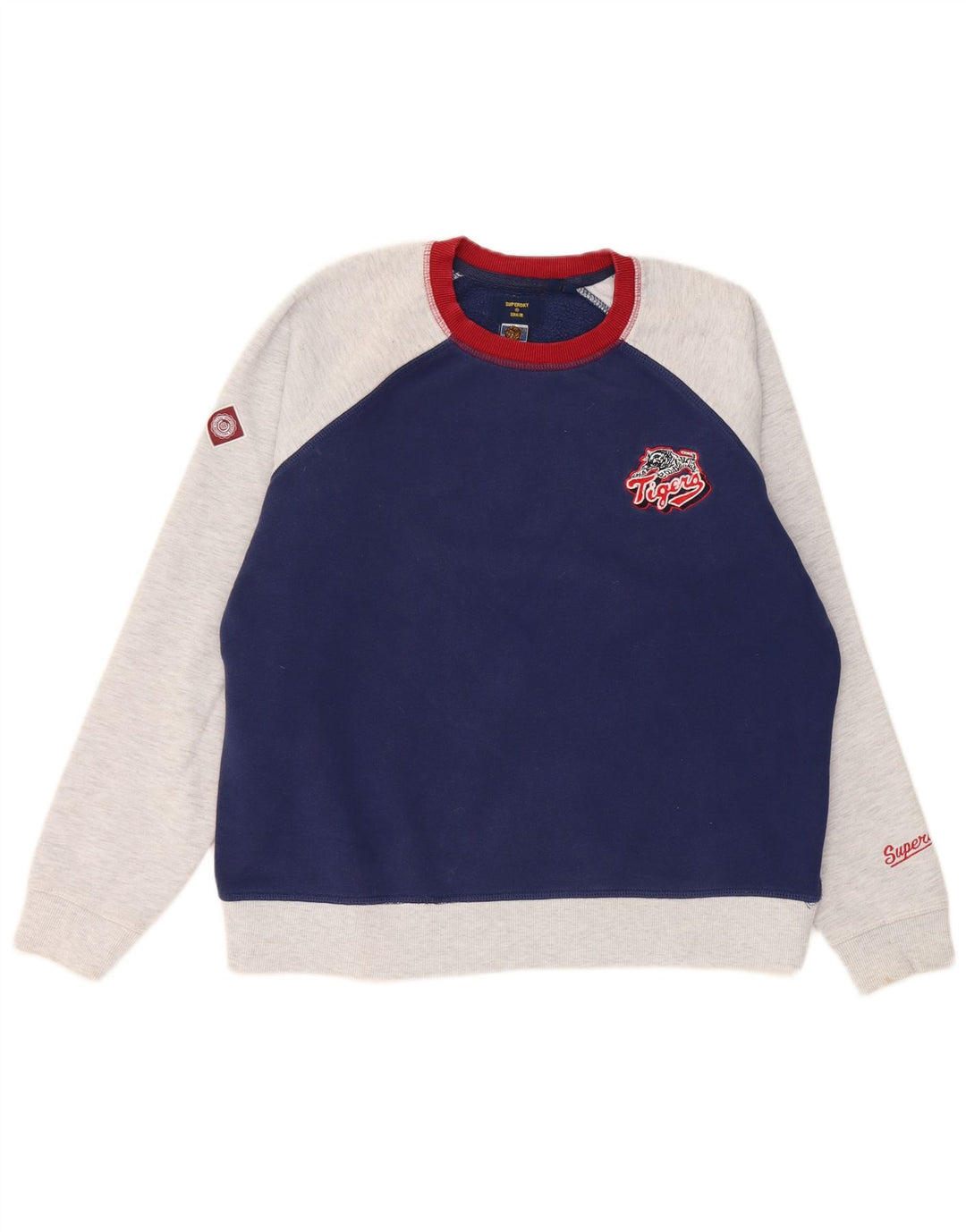Damski sweter Superdry UK 12, średni granatowy, blok kolorów