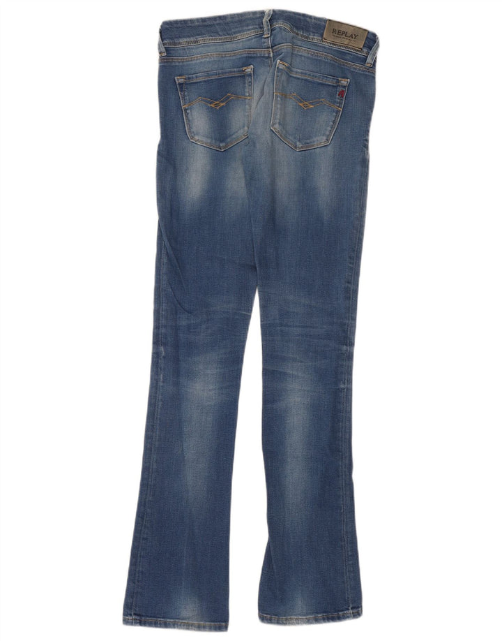 Replay Damen Slim Bootcut Jeans W25 L32 Blau