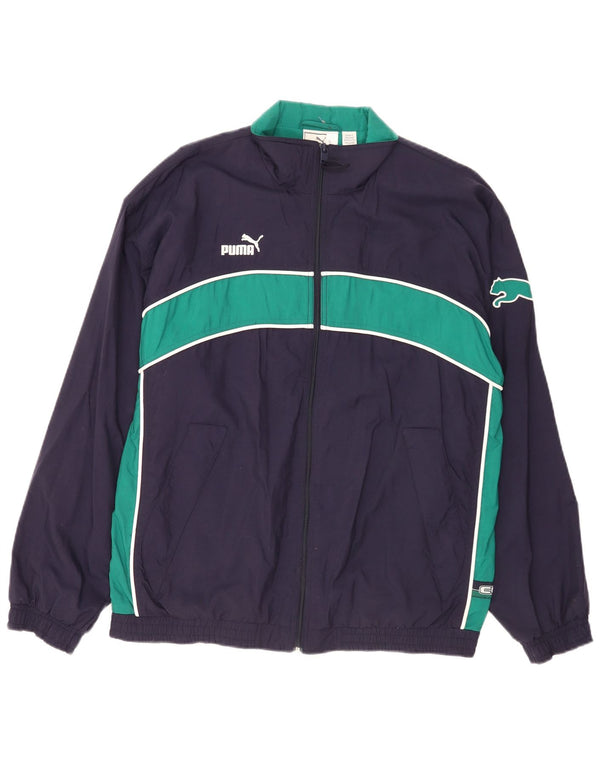 Puma Træningsdragt til mænd Topjakke Medium Marineblå Colourblock Nylon Sports
