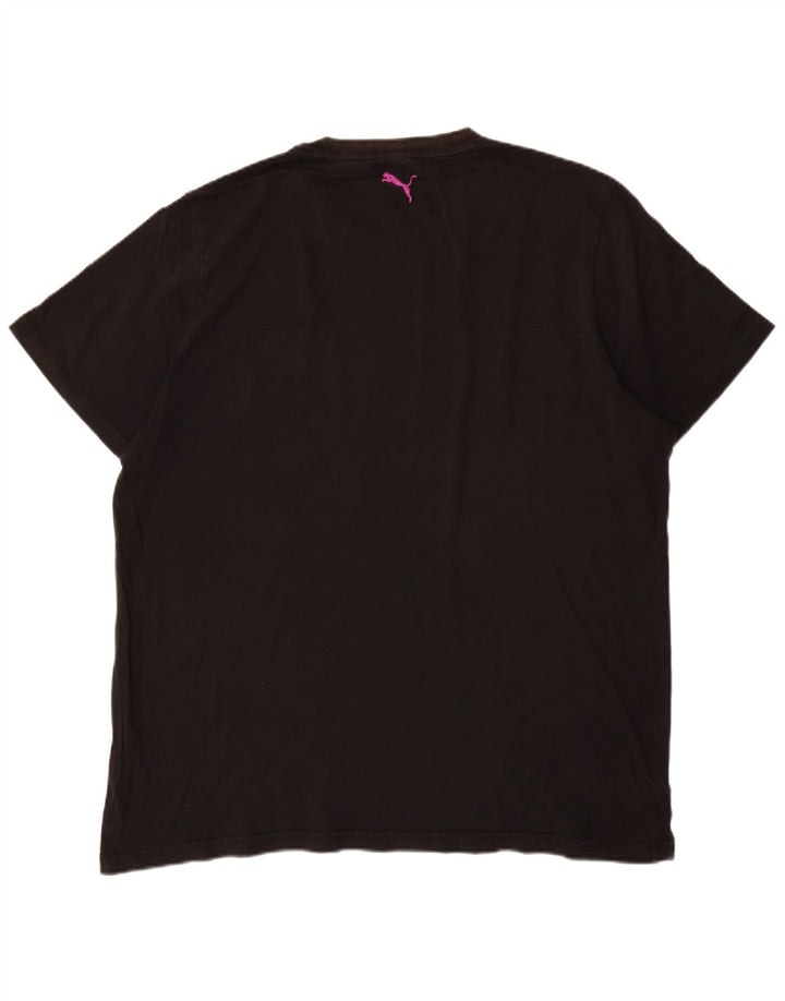Puma Mens Graphic T-Shirt Top 2XL Black