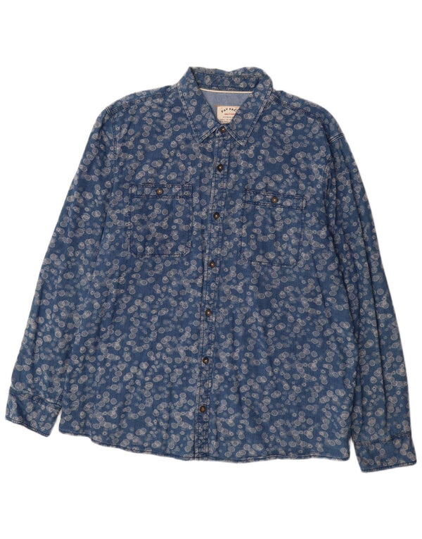 Chemise Homme Fat Face 2XL Coton Floral Bleu