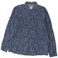 Fat Face Herrenhemd 2XL Blau geblümt Baumwolle