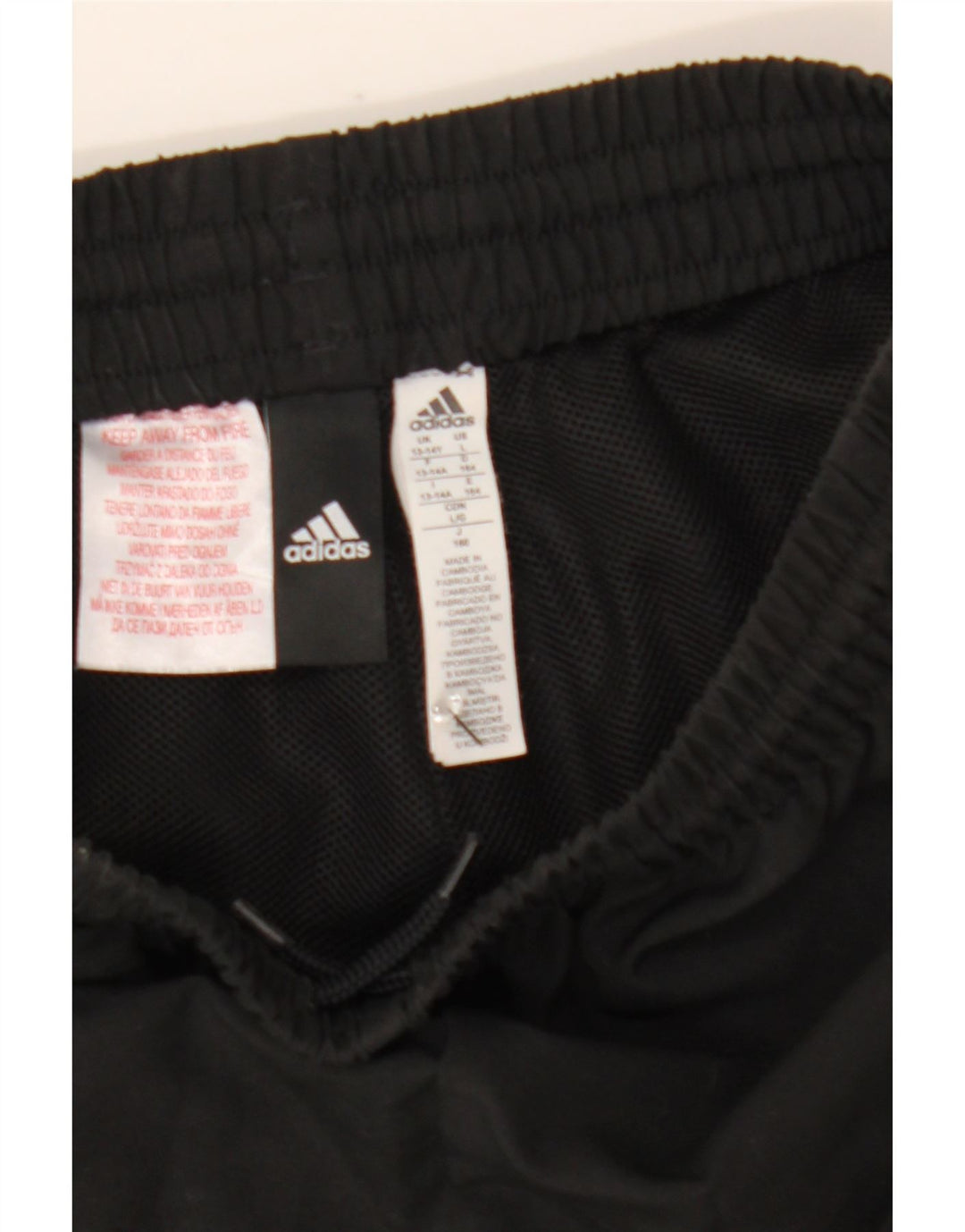 Adidas Boys Sports Shorts 13-14 år Sort Colourblock Polyester