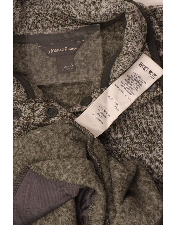 EDDIE BAUER Womens Oversized Sweatshirt Jumper UK 10 Small Grey Flecked