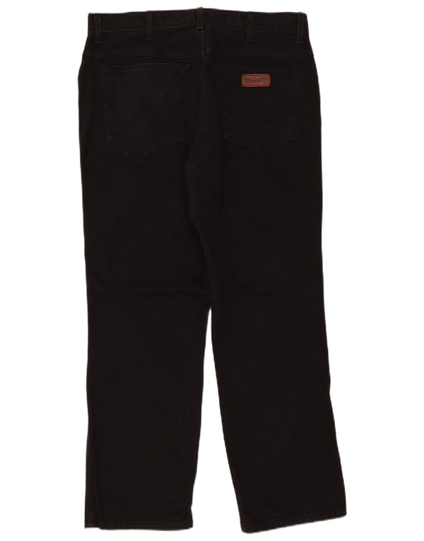 Blugi drepti Wrangler pentru bărbați, cu ajustare normală, W36 L30, bumbac negru