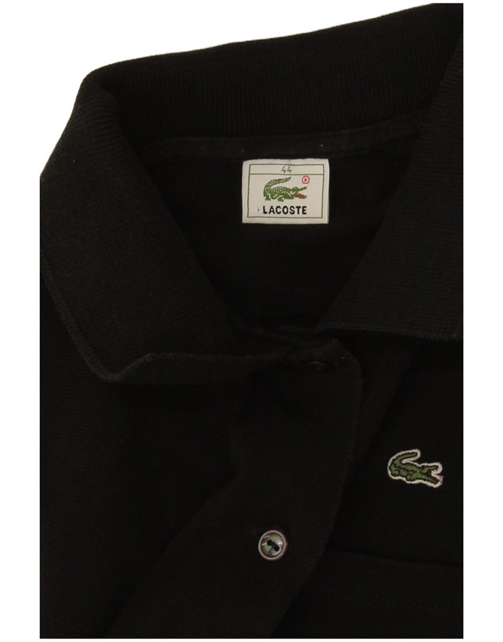 Lacoste Womens Crop Sleeveless Shirt Blouse Size 44 Large Black
