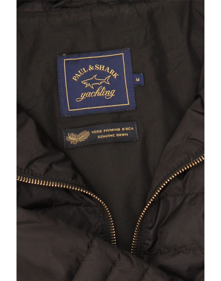 PAUL & SHARK Womens Padded Coat UK 14 Medium Black