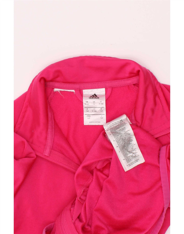 Veste de survêtement Adidas Fille 9-10 ans Rose Polyester