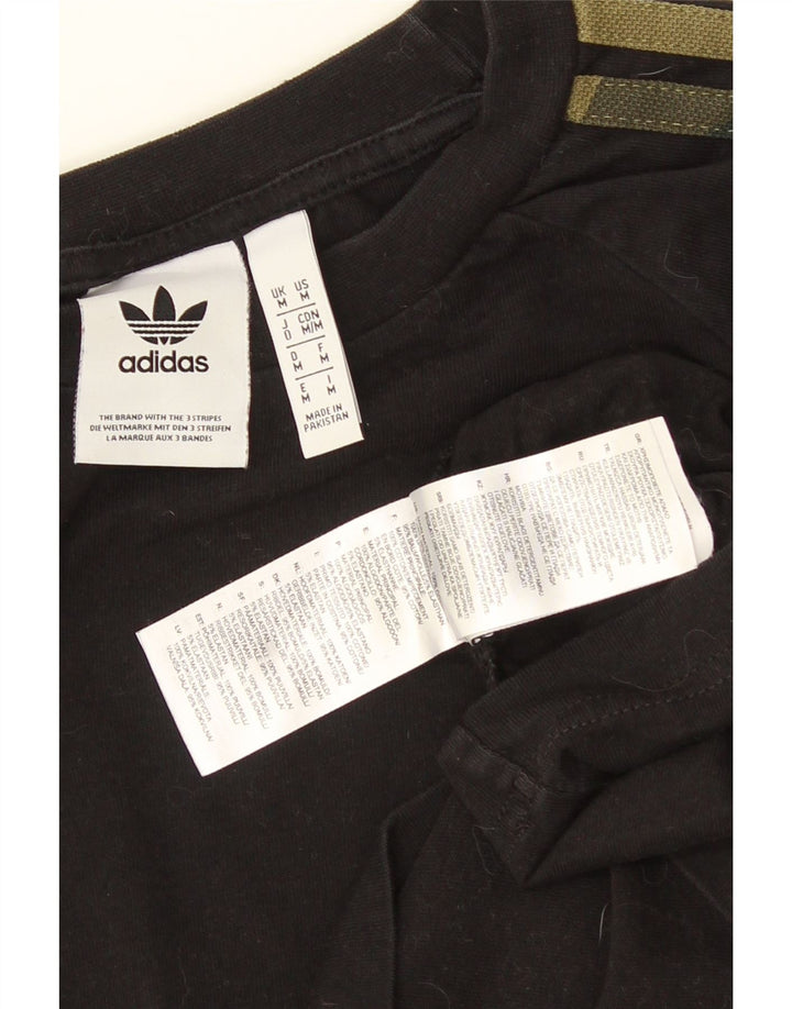 ADIDAS Mens Top Long Sleeve Medium Black Cotton