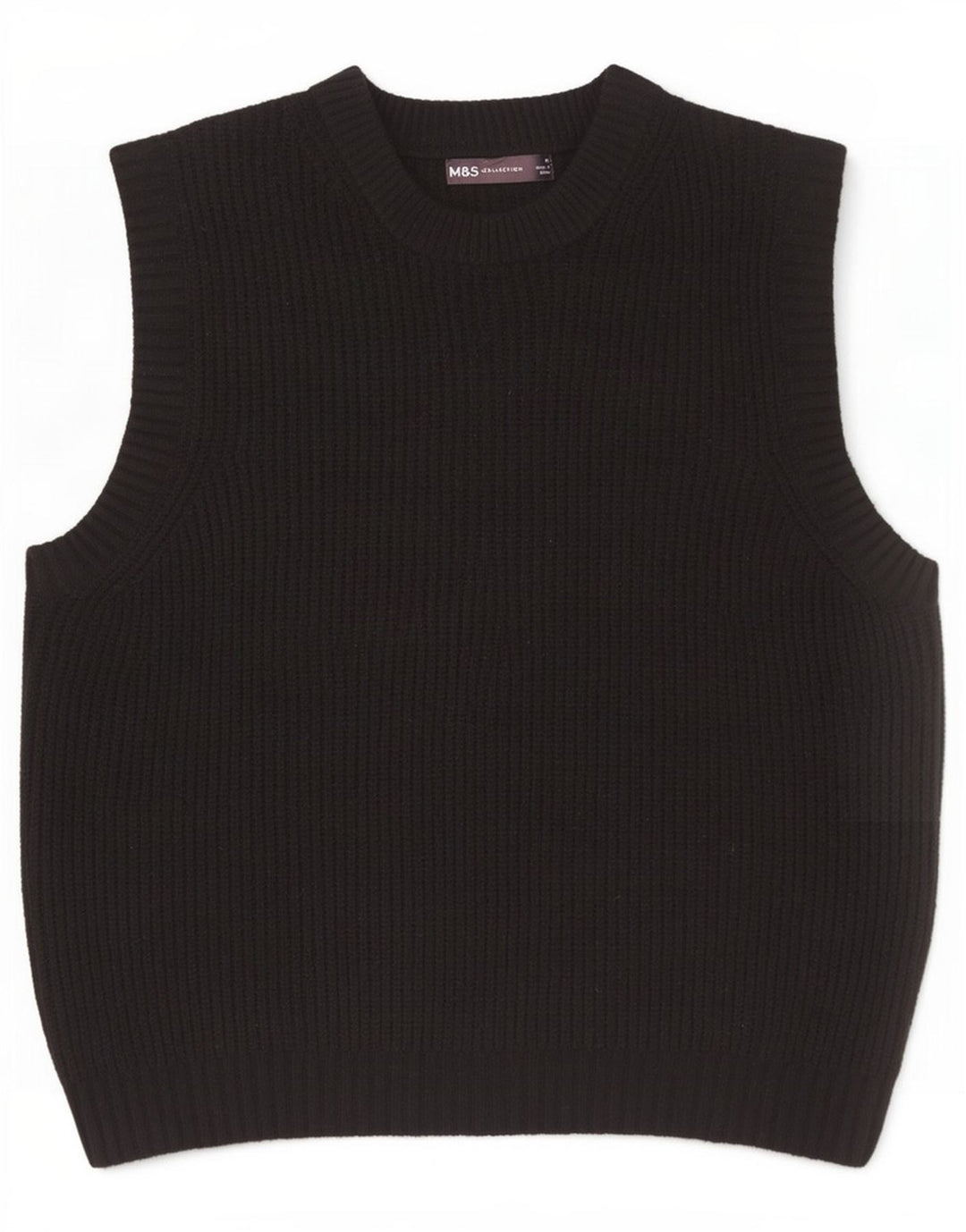 Regata masculina Marks & Spencer com colete médio de poliéster preto