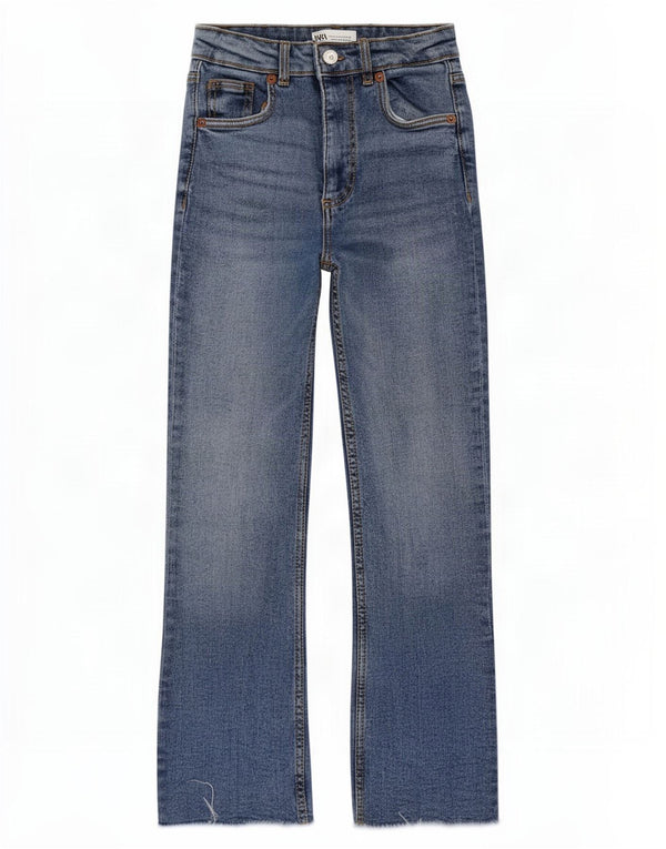 Zara Vaqueros Acampanados Mujer EU 32 2XS W22 L25 Azul