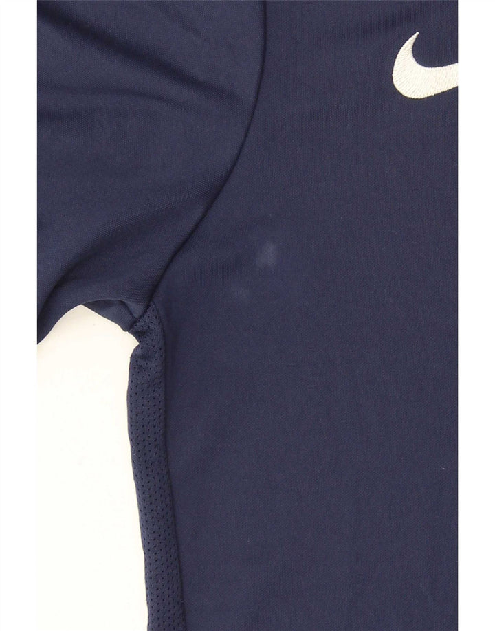 Nike Mens Dri Fit T-Shirt Top Small Navy Blue Polyester