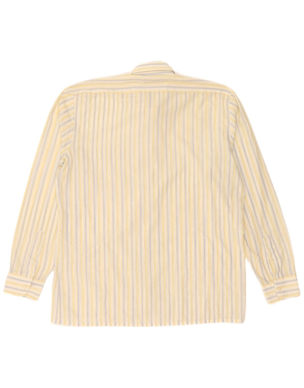 Vintage Mens Shirt Size 39 Medium Yellow Striped