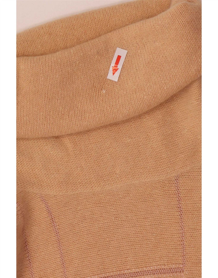 Vintage Womens Roll Neck Jumper Sweater IT 44 Medium Pink Geometric