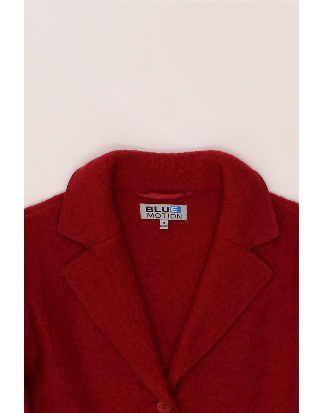 BLUE MOTION Womens 3 Button Blazer Jacket EU 40/42 Medium Red Wool Vintage Blue Motion and Second-Hand Blue Motion from Messina Hembry 