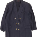 STEINBOCK Womens Double Breasted Blazer Jacket UK 18 XL Navy Blue Vintage Steinbock and Second-Hand Steinbock from Messina Hembry 