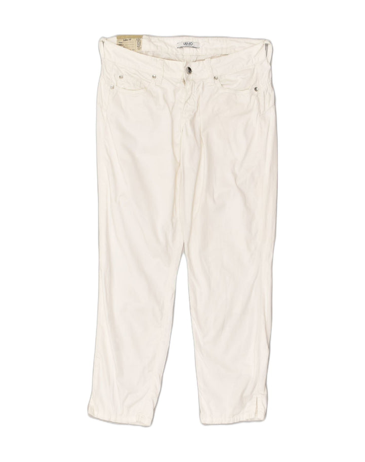 LIU JO Womens Slim Casual Trousers W30 L26 White | Vintage Liu Jo | Thrift | Second-Hand Liu Jo | Used Clothing | Messina Hembry 