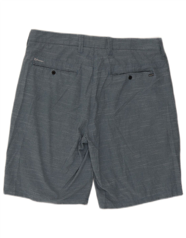 Hurley Mens Chino Shorts W31 Medium Blue Flecked Polyester