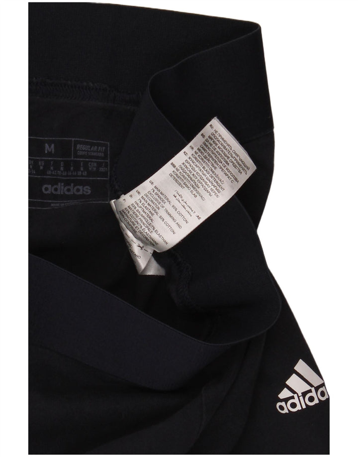 Adidas Womens Regular Fit Leggings UK 12/14 Medium Black Bomuld